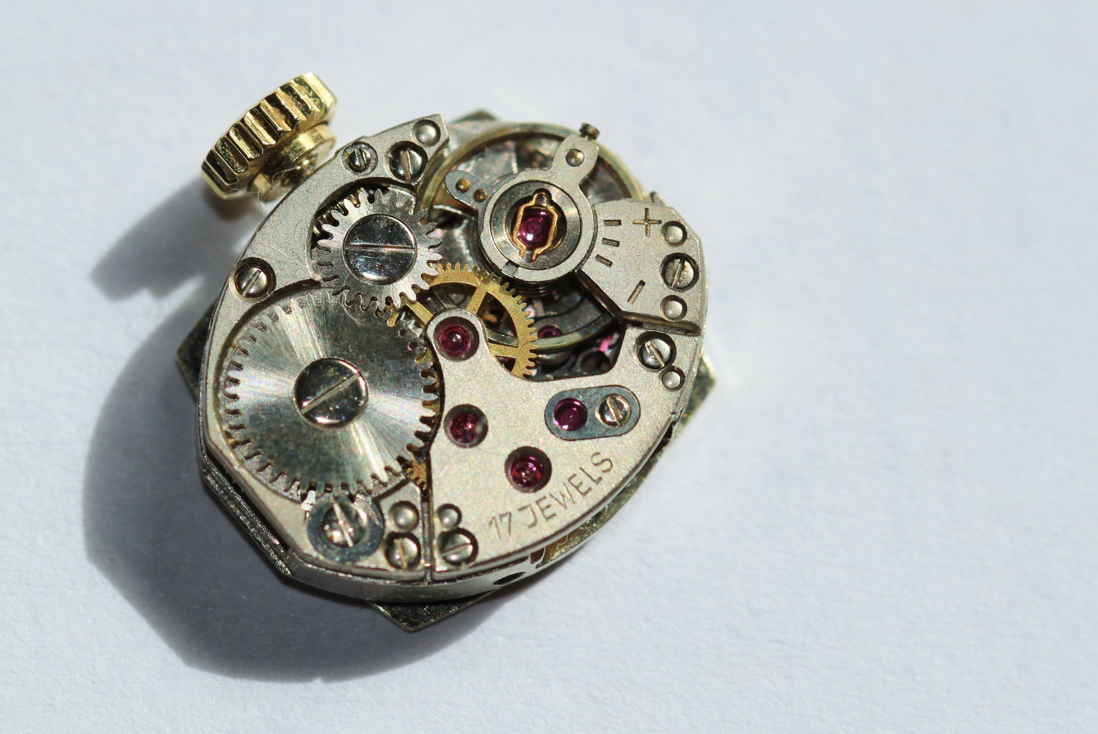 Close-up of engineered mechanical parts